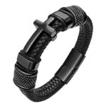 Classic Anka Cross Leather Bracelet